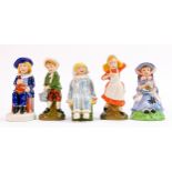 A collection of Wade figures: Comprising Little Miss Muffet, Little Jack Horner, Jack, Jill, Andy