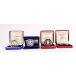 A collection of Royal Mint silver proof coins: Including 40th Anniversary crown, D-Day commemorative