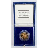 Proof Half Sovereign 1984 gold coin with COA & box: