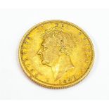 Full Sovereign 1826 George IV gold coin: