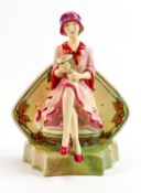 Kevin Francis limited Edition Lady Figure Charlotte Rhead: Pink dress, boxed.