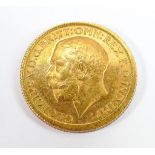 Full Sovereign George V 1918 gold coin: