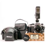Nikon FA 35mm Film Camera Outfit to include: FA Body, Nikkor 50mm lens, Speedlight SB-15 Flash Unit,