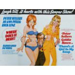 Large Peter Sellers / Goldie Hawn "There is a Girl in My Soup" 1970's Movie Poster: 76cm x 101cm.