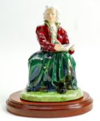 Reg Johnson hand painted figure of Beethoven: Standing 21cm high. Complete with wooden base.