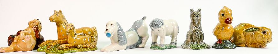 A collection of Wade figures: Including Pride & Joy horses, Arundel Bunny 1998, membership piece