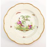 Mid 18th century Worcester plate thought to not be later than 1765: Measures 20.5cm. Purchased in