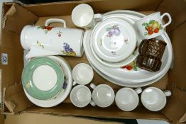 Wedgwood Fruit Sprays Dinner & teaware to include: cups, saucers, coffee pot, side plates, etc.(1