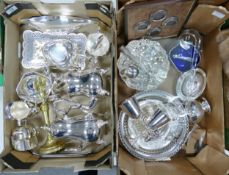 A large collection of Quality Silver Plated Items including Tea Service, trays, bowls etc (2 trays)