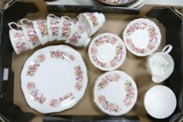 Colclough Floral Decorated 21 Piece Tea Set: