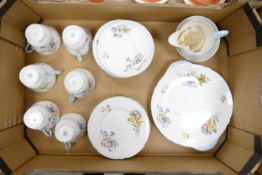 Shelley Floral Decorated 21 Piece Tea set: