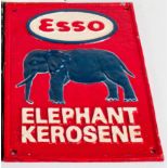 Vintage Esso 'Elephant Kerosene' Cast Iron Sign.