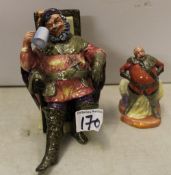 Royal Doulton figurines: Foaming Quart HN2162 & Falstaff HN3236 (2).