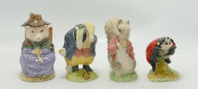 Royal Albert Beatrix Potter Figures: Mother Ladybird, And This Pig had None, Tommy Brock & Timmy