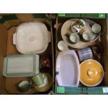 A mixed collection of vintage oven and table ware: (2 trays).