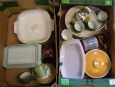 A mixed collection of vintage oven and table ware: (2 trays).