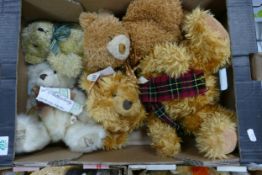 A collection of Quality Teddy Bears to include:Aurora & Russ Bears, largest 36cm(4)