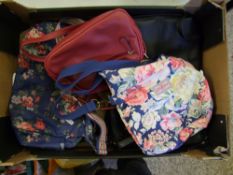 A collection of ladies handbags: including Cath Kidston examples (5).