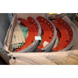 3 x large industrial/commercial type brake shoes: