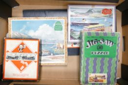 A collection of vintage games to include: GWR Railway theme Jigsaw similar Victory Plywood items,