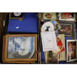 A large collection of Royal commemorative items: postcards, books, stamps etc: (2 trays).