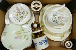 A mixed collection of items to include: Ridgway English Garden Patterned Dinnerware, Royal