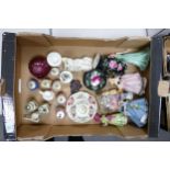 A mixed Collection of items to include: decorative ornaments, figures & condiment sets