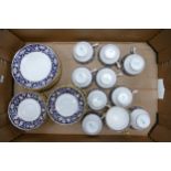 Crown Staffordshire Ellesmere patterned Tea Ware: 28 pieces