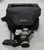 Cased Pentax MZ-60 film camera:
