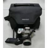 Cased Pentax MZ-60 film camera: