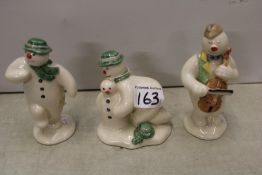Three Royal Doulton Snowman figures: DS17, DS2, DS23 (3).