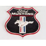 Ford Mustang 3 colour Cast Iron Sign Plaque (24cm)