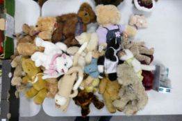 A Large Collection of Quality Smaller Teddy Bears including: TY , Russ, Tennyson etc