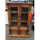 Old Charm oak side cabinet: 81cm W x 130cm H.