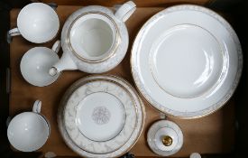 Royal Doulton Athena tea/dinnerware: comprising teapot, varios plates etc (factory seconds)(22)