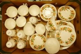 A collection of Queen Anne Medina Floral Patterned Tea Ware: