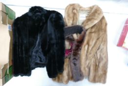 A collection of Fur Jackets & Stoles: Mink Short Jacket Noted, approx size 12
