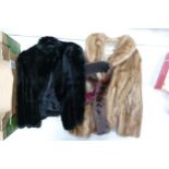 A collection of Fur Jackets & Stoles: Mink Short Jacket Noted, approx size 12