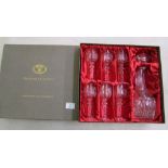 A boxed 'Bohemia Crystal' set of 6 glasses and decanter: