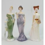 Three Royal Doulton figures: Lorna HN2311 2nd, Emily HN3004 & Harmony HN2824, some marked with