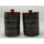 Two Doulton Lambeth Pharmaceutical jars: height 12.5cm(2)