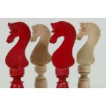 19th Century Turned & Carved Bone Chess Part Set: height of tallest 10cm(30)