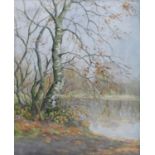 Reginald Johnson watercolour signed: Prees Heath Whitchurch, measuring 47cm x 38cm excluding mount &