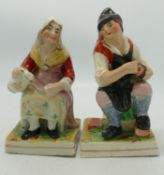 Two Staffordshire Type figures: height of tallest 16cm(2)