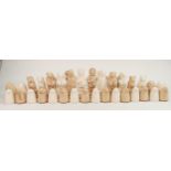 Eskimo Theme Ceramic Chess Set: height of King 13.5cm