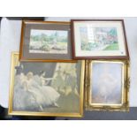 A Group of Four Framed Watercolours & Prints(4)