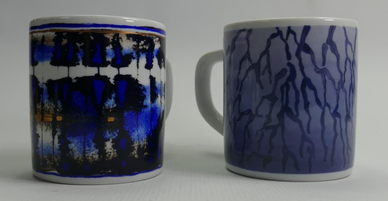 Copenhagen Annual Fajance Mugs Denmark Decorated by Danish Designers Years 2013 & 2014(2): height