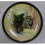 Large Royal Doulton Shakespeare Story Shallow Bowl with verse to rear, diameter 33cm