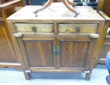 Reproduction Small 2 Drawer Cupboard: width 75, height 75, depth 48cm
