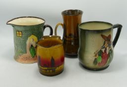 A collection of Royal Doulton Series Ware Series Ware Jugs & Vases: tankard & large jug with